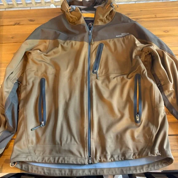 Aigle Men's Brown and Gray Performance Jacket - Picture 3 of 6